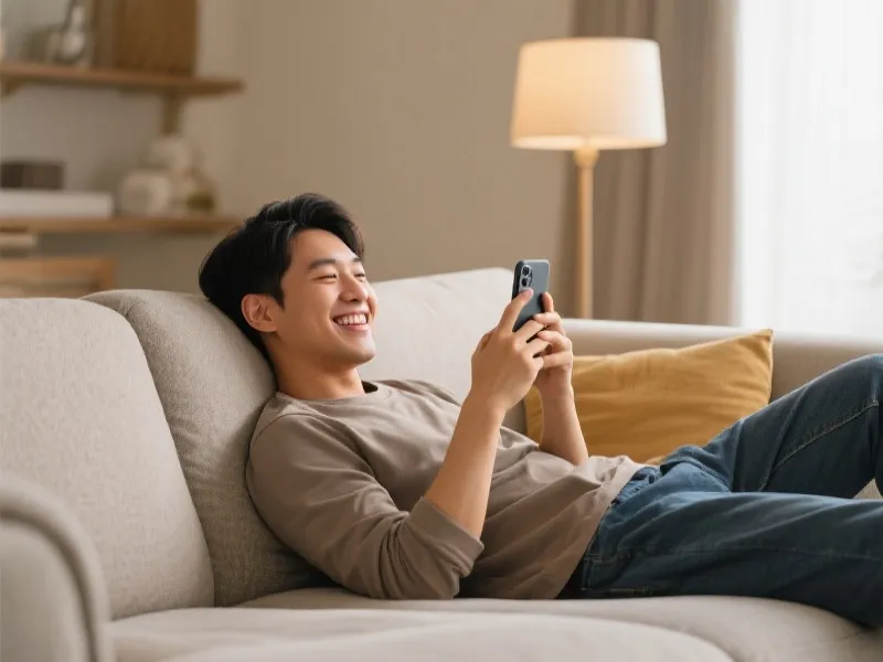 User enjoying the app